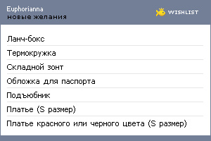 My Wishlist - euphorianna