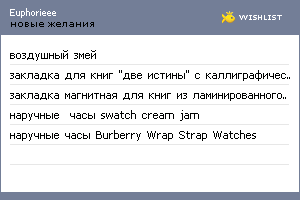 My Wishlist - euphorieee