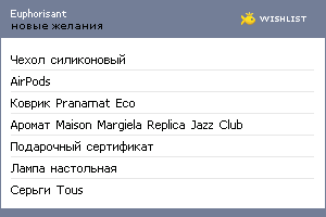 My Wishlist - euphorisant