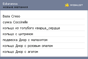 My Wishlist - evbaranova
