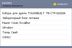 My Wishlist - ezh2003