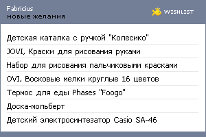 My Wishlist - fabricius