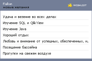 My Wishlist - fialkan
