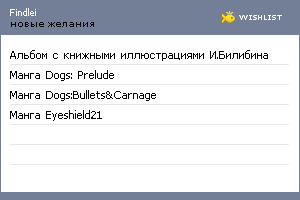 My Wishlist - findlei