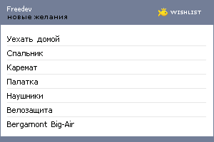 My Wishlist - freedev