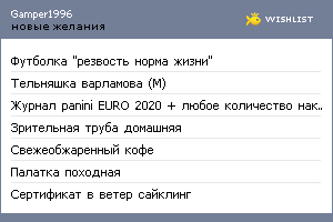My Wishlist - gamper1996