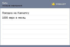 My Wishlist - gata