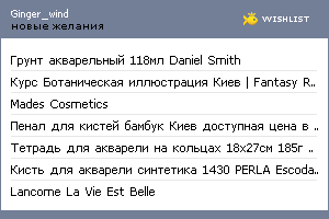 My Wishlist - ginger_wind