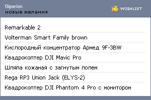 My Wishlist - giperion