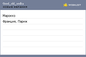 My Wishlist - good_old_vodka