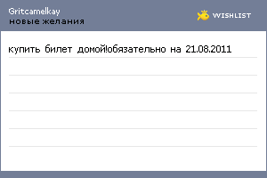 My Wishlist - gritcamelkay