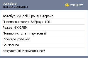 My Wishlist - gurinalexey
