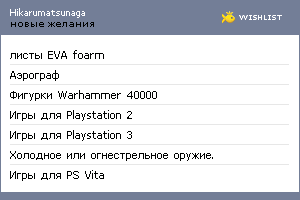 My Wishlist - hikarumatsunaga