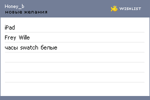 My Wishlist - honey_b