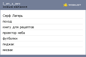 My Wishlist - i_am_a_zero