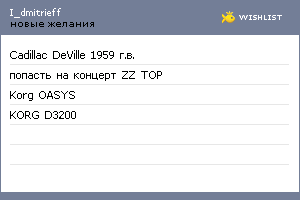 My Wishlist - i_dmitrieff