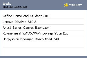 My Wishlist - ibceku