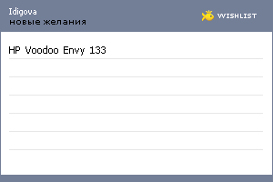 My Wishlist - idigova
