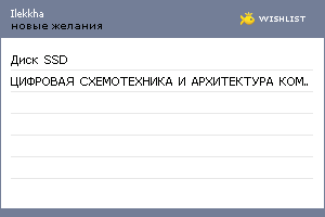 My Wishlist - ilekkha