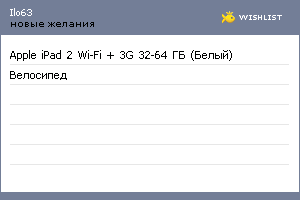 My Wishlist - ilo63