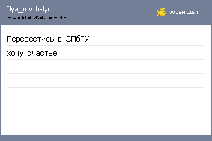 My Wishlist - ilya_mychalych