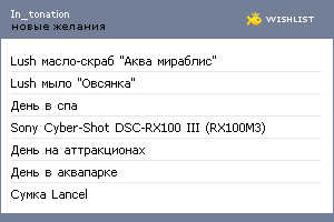 My Wishlist - in_tonation