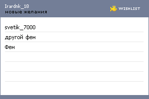 My Wishlist - irardnk_18