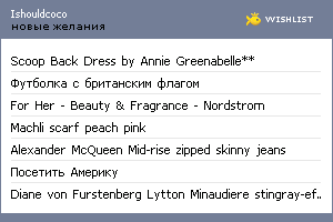 My Wishlist - ishouldcoco