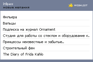 My Wishlist - itllpass