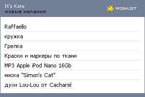 My Wishlist - itskate