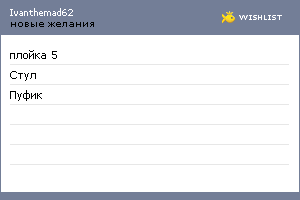 My Wishlist - ivanthemad62