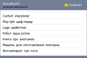 My Wishlist - ivanvolkov22
