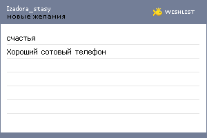 My Wishlist - izadora_stasy