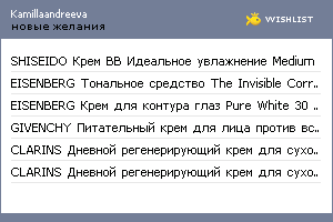 My Wishlist - kamillaandreeva