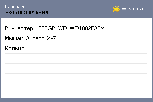 My Wishlist - kanghaer