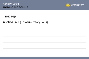 My Wishlist - kate941994