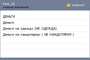 My Wishlist - kate_26