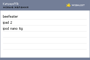 My Wishlist - katyayuffik