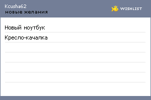 My Wishlist - kcusha62