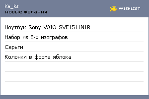My Wishlist - ke_ks