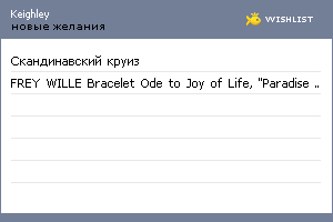 My Wishlist - keighley