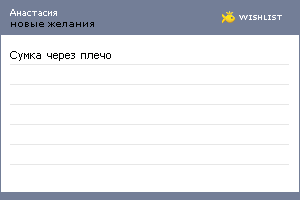 My Wishlist - kharitonovka