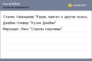 My Wishlist - kievskieldinki