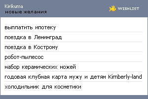 My Wishlist - kirikuma