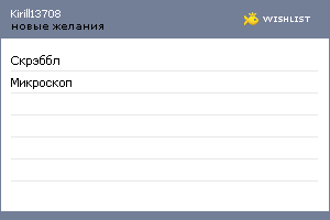 My Wishlist - kirill13708