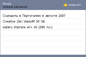 My Wishlist - kirusia