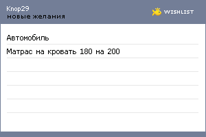 My Wishlist - knop29