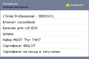 My Wishlist - korushevaa