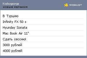 My Wishlist - kozlovgeorge