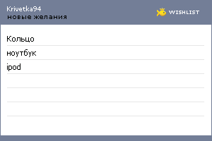 My Wishlist - krivetka94